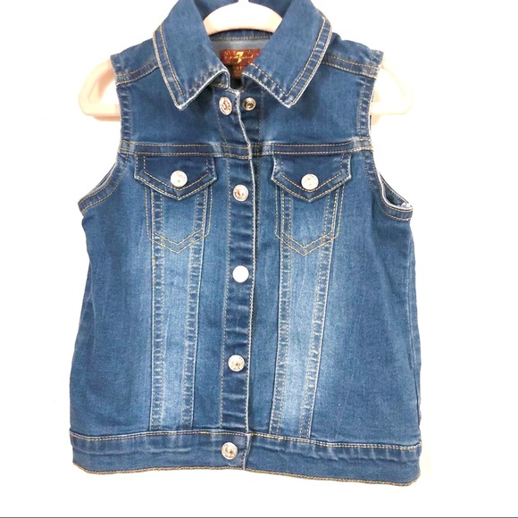 NWT 7 For All Mankind Denim Vest - Picture 1 of 5